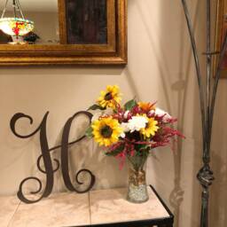 Metal Letter Monogram - Rustic Home Decor Sign, Wall Art - thumbnail 2