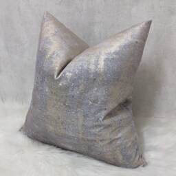 Metallic Gold On A Lilac Grey Background Cushion Cover Abstract Painted Design New Home Luxury Designer Handmade Pillow - thumbnail 3