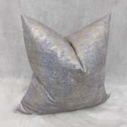 Metallic Gold On A Lilac Grey Background Cushion Cover Abstract Painted Design New Home Luxury Designer Handmade Pillow - thumbnail 2