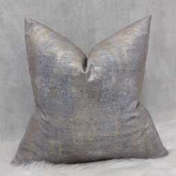 Metallic Gold On A Lilac Grey Background Cushion Cover Abstract Painted Design New Home Luxury Designer Handmade Pillow - thumbnail 4
