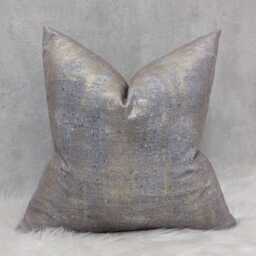 Metallic Gold On A Lilac Grey Background Cushion Cover Abstract Painted Design New Home Luxury Designer Handmade Pillow