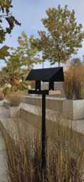 Modern Birdhouse Stand - Birdhouse Stand Minimalistic Bird Balcony Holder - thumbnail 1