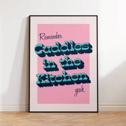 Mardy Bum Inspired Lyrics Print - Wall Art A4 A3 A5 Unframed Indie Music Rock Cuddles in The Kitchen - thumbnail 2