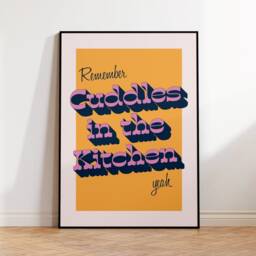 Mardy Bum Inspired Lyrics Print - Wall Art A4 A3 A5 Unframed Indie Music Rock Cuddles in The Kitchen - thumbnail 3