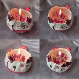 Good Fortune Celebration Candle Bowl Chinese New Year Handmade Candle Tealight Holder. Jewellery Bowl. Home D??cor. Pottery. Lunar New Year - thumbnail 2
