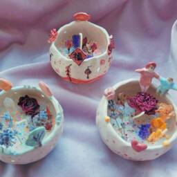 Good Fortune Celebration Candle Bowl Chinese New Year Handmade Candle Tealight Holder. Jewellery Bowl. Home D??cor. Pottery. Lunar New Year - thumbnail 4