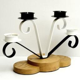 Unique Modern 4 Tealight Holder. Bespoke Candelabra - thumbnail 2