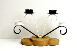 Unique Modern 4 Tealight Holder. Bespoke Candelabra - thumbnail 1