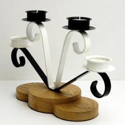 Unique Modern 4 Tealight Holder. Bespoke Candelabra - thumbnail 3