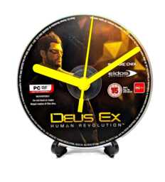 Deus Ex Human Revolution Cd Disc Clock Upcycled Video Pc Game Gift - thumbnail 1