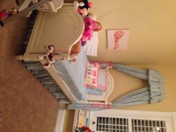 Danity Custom Bed Crown Great For Girls Bedroom Made To Measure Your Choice Of Fabrics - thumbnail 1
