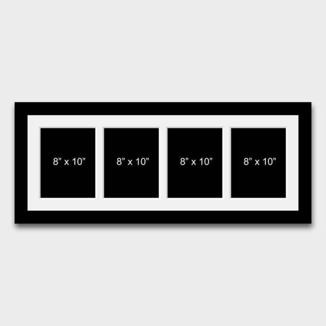 Multi Photo Picture Frame - 4 Apertures 8x10 Photos in A 33mm Wide Black - image 1