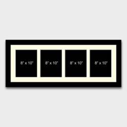 Multi Photo Picture Frame - 4 Apertures 8x10 Photos in A 33mm Wide Black - thumbnail 2