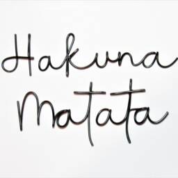 Hakuna Matata Sign Quote Wire Wall Art, Matata Words Safari Nursery Bedroom Art Decor, Metal Housewarming Gift - thumbnail 2