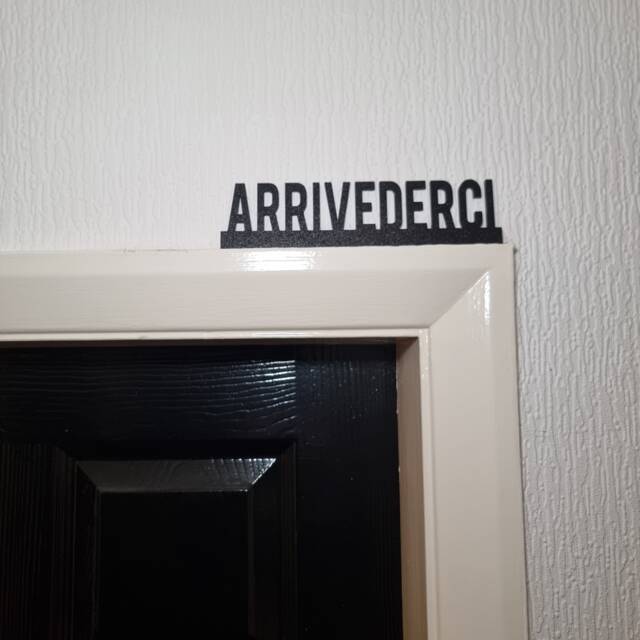 Arrivederci Door Topper, Shelf Decor, Wall Quirky Home Interior Gift, Door Decoration - image 1