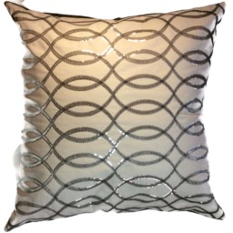 White Pillow Cover, Silver Sequin Pillow, Sequin Cover, Euro Pillow, Throw Decorative Glitter Cover, Sparkly - thumbnail 2