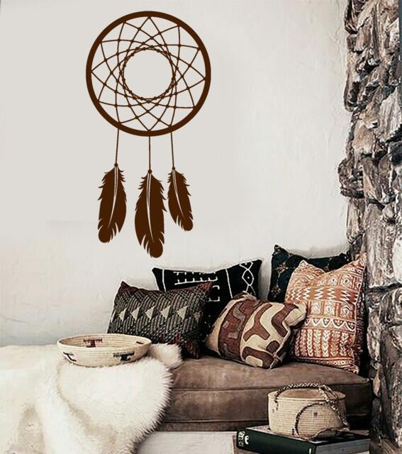 Wall Vinyl Decal Bedroom Decor Dream Catcher Dreamcatcher Lakota Snare Modern Ethnic Home - #1079Dz - image 1