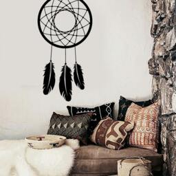 Wall Vinyl Decal Bedroom Decor Dream Catcher Dreamcatcher Lakota Snare Modern Ethnic Home - #1079Dz - thumbnail 2