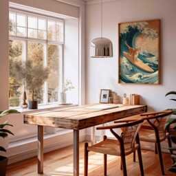 Surfing Cat Poster, Funny Wall Art, Retro Wave Print, Surf Decor For Beach House, Cool On Surfboard Ocean Illustration - thumbnail 2