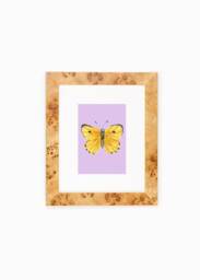 Physical Yellow Butterfly Art Print Home Decor Digital Download Watercolor Nursery Office Feminine Girls Bedroom Purple Butterfly Art - thumbnail 1