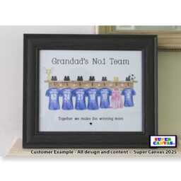 Father-In-Law Dad Grandad Husband Personalised Family Football Shirts Team Picture Wall Art Framed A4 A3 Print Birthday Fathers Day Gift - thumbnail 2