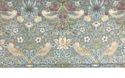 William Morris - Strawberry Thief Slate/Vellum Made To Measure Professionally Roman Blind - thumbnail 1