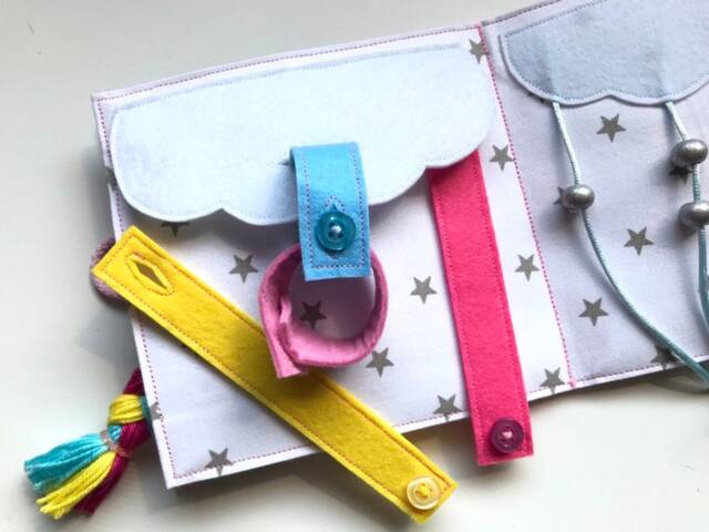 Unicorn Quiet Book - Montessori Felt Activity Toy For Girls 4-5 Sensory Busy - image 1