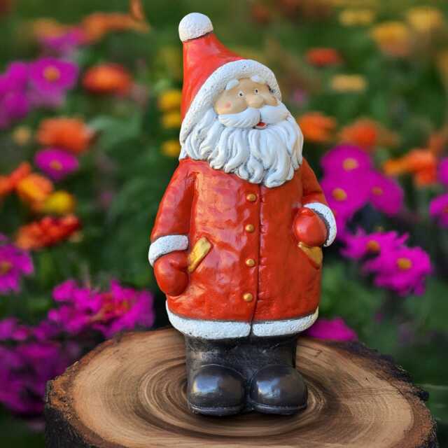 Christmas Santa Claus Statue Concrete Sculpture Large Decoration Handmade Art Sants Lover Gift - image 1