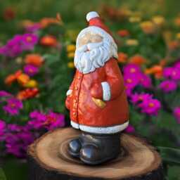 Christmas Santa Claus Statue Concrete Sculpture Large Decoration Handmade Art Sants Lover Gift - thumbnail 3