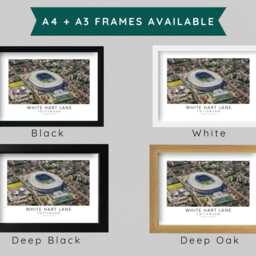 Tottenham White Hart Lane Stadium Art Print - Poster Illustration Painting Drawing Gift For Him Football Fan Dad Granddad Son Spurs Fc - thumbnail 3