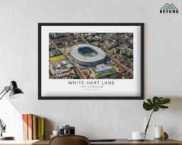 Tottenham White Hart Lane Stadium Art Print - Poster Illustration Painting Drawing Gift For Him Football Fan Dad Granddad Son Spurs Fc - thumbnail 1