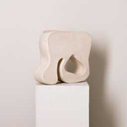 Sculpture Candle No. 3 Norsu - Contemporary Ceramic Curved Decor Organic Shape- Collectible Design Hand Built -One Off Piece - thumbnail 2