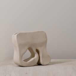 Sculpture Candle No. 3 Norsu - Contemporary Ceramic Curved Decor Organic Shape- Collectible Design Hand Built -One Off Piece - thumbnail 4