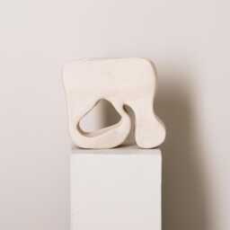 Sculpture Candle No. 3 Norsu - Contemporary Ceramic Curved Decor Organic Shape- Collectible Design Hand Built -One Off Piece - thumbnail 1