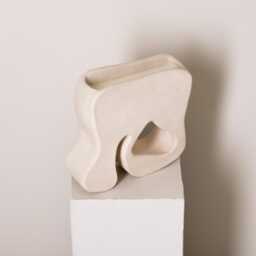 Sculpture Candle No. 3 Norsu - Contemporary Ceramic Curved Decor Organic Shape- Collectible Design Hand Built -One Off Piece - thumbnail 3