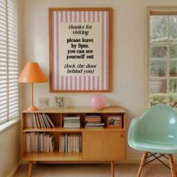Leave By 9Pm Print Funny Typography Home Poster - thumbnail 2