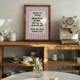Leave By 9Pm Print Funny Typography Home Poster - thumbnail 3