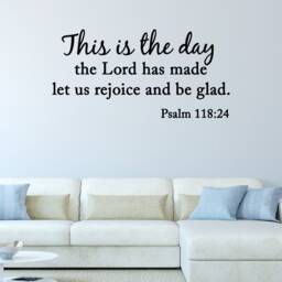 Vwaq This Is The Day Lord Has Made Let Us Rejoice & Be Glad Bible Decal Wall Sticker #2 - thumbnail 1