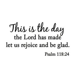Vwaq This Is The Day Lord Has Made Let Us Rejoice & Be Glad Bible Decal Wall Sticker #2 - thumbnail 2