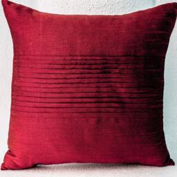Red Christmas Pillow Cover, Covers, Farmhouse Throw Pleated Textured Cushion Holiday D??cor - thumbnail 2