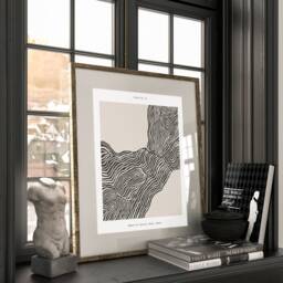 Abstract Print, Contemporary Art , Wall Home Decor Bedroom Minimal Neutral Beige, A5, A4, A3, A3+, A2 - thumbnail 2