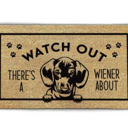 Custom Dog Door Mat - Decorative Dachshund Doormat Mom Gift Mum Wiener Lover Gifts Sausage - thumbnail 3