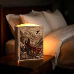 Aelin Galathynius Book Lamp, Throne Of Glass Inspired Wood Light, Fireheart Queen Terrasen Night Sarah J Maas Fan Gift