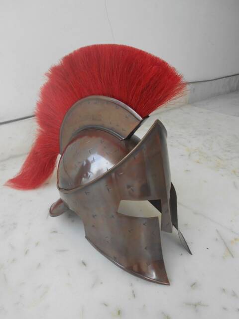 Helmet With Red Plume Spartan Helmet Halloween Gift - image 1