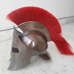 Helmet With Red Plume Spartan Helmet Halloween Gift - thumbnail 4