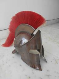 Helmet With Red Plume Spartan Helmet Halloween Gift - thumbnail 1