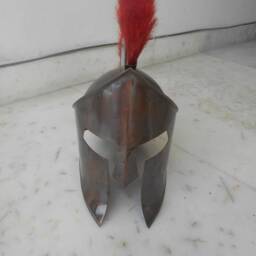 Helmet With Red Plume Spartan Helmet Halloween Gift - thumbnail 2