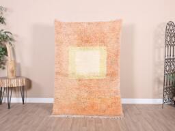 Vintage Boujaad Rug, Peach Moroccan Rug 3x5 Ft - thumbnail 1