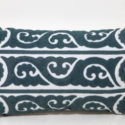 Embroidered Designer Cushion, Patterned Pillow Cover, Living Room Cushion, Tribal Cushion, Bed Cushion Cover, Grey Contemporary Pillow - thumbnail 4