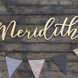Baby Name Sign, Room Decoration, Hand Calligraphy Style Nursery Sign - thumbnail 3